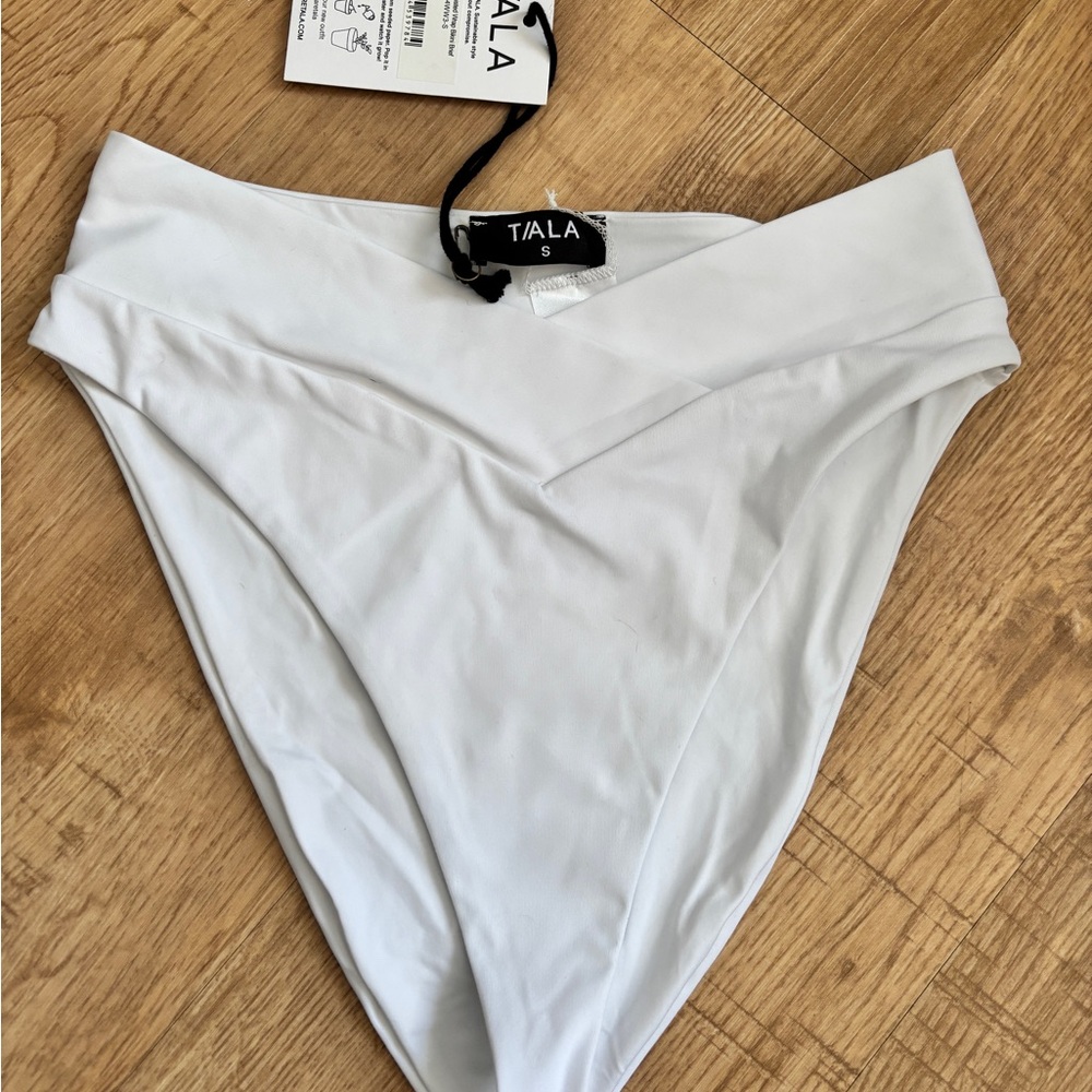 TALA White High-Waist Bikini Bottom - Women's Swim